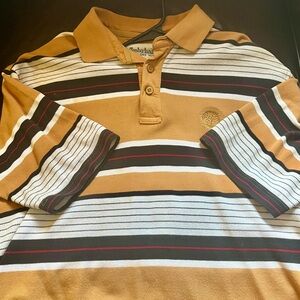 Vintage Timberland striped polo shirt, (Y2K) era